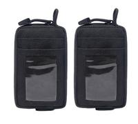 NONDK Borsa per chiavi impermeabile per esterni, portafoglio, gioco da viaggio, portafoglio, slot per schede, multifunzione, nero