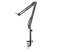 NONDK Braccio articolato per microfono modello con ingrandimento di 35 cm con supporto da tavolo per podcasting, videogiochi, radio e audio da studio, B