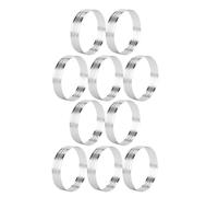 NONDK Confezione da 10 Anelli per Crostate Circolari da 12 cm con Fori in Acciaio per Torte alla Frutta, Quiche, Mousse, Utensili da Cucina