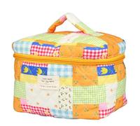 NONDK cosmetiche per le Donne Borsa per il trucco floreale Organizzatore di stoccaggio Borsa per il trucco da toilette da viaggio Portafogli,A