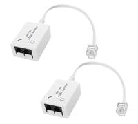 NONDK DSL Splitter per filtro da 2 pezzi, ADSL per telefonica a 2 femmine RJ11 6P4C/6P2C, adattatore convertitore per modem telefonico