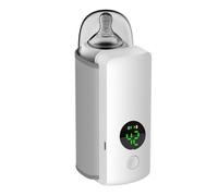 NONDK Giacca Riscaldante per Biberon 6 Livelli di Regolazione Della Temperatura Display Luce Notturna Illuminazione Riscaldatore per Biberon Portatile 6000Amh C