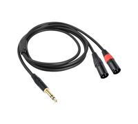 NONDK Jack 6,35 mm 1/4 TRS Stereo A Doppio XLR Audio Prolunga e Audio Splitter 100 cm