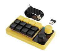 NONDK Manopola Tastiera RGB Gaming Tastiera Meccanica Hotswap Macropad Programmazione Macro 2.4G Personalizzato Nero Giallo