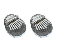 NONDK Mini Kalimba 8 , strumento per pianoforte a dito Kalimba in vetro trasparente , d'acqua