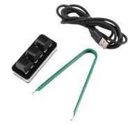 NONDK Mini Tastiera personalizzata a 3 Copia Incolla Taglia Seleziona Inserisci Ctrl CV per Programmatore Audio Gioco Accesso Diretto Tastiera Nero