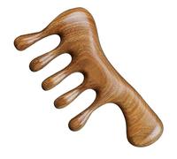 NONDK Pettine Massaggiatore Manuale Capelluto per Massaggio Capelli Capelluto - Massaggiatore Testa di Legno Rilassamento dello Stress Capelluto - Massaggio Portatile Gua Sha