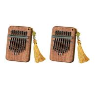 NONDK Pianoforte a Cinque Portatile Kalimba Media con Goccia D'Acqua Sapeli 8 Tonalità Adatto per Principianti Strumento Piano Dito C