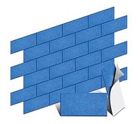 NONDK Piastra di isolamento acustico, 24 pacchetti, 6 x 12 x 0,4 pollici, assorbimento acustico e riduzione del rumore, tappetino per piastra di isolamento acustico (blu)