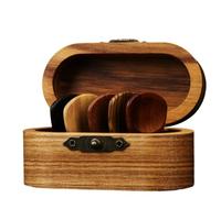 NONDK Plettri per chitarra scanalati, plettri per chitarra in legno, plettri per chitarra elettrica, acustica, bassa, F