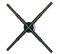 NONDK Proiettore olografico 3D WiFi 678LED 56 cm Controllo App Lettore olografico per ImmaginVideo Negozio Pubblicità Display EUPlug