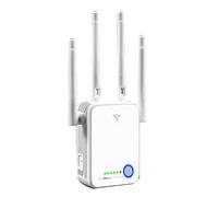 NONDK Ripetitore WiFi 300M 2.4G Router WiFi Fili Estensore Amplificatore di Segnale 4 Amplificatore di Segnale Antenna per la Casa (Spina UE)