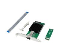 NONDK Scheda di rete server M.2 B+M Key Scheda di rete Nic Ethernet SFP 10 GbE a porta singola a 8 canali per Win10 FreeBSD Linux