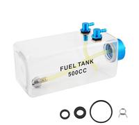 NONDK Serbatoio carburante Bottiglia di Plastica Trasparente 500CC CNC per Aereo RC Gas e Nitro