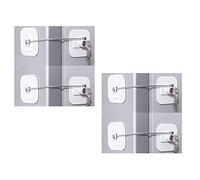 NONDK Serratura per frigorifero, piccola serratura per frigorifero, con chiave per adulti, serratura per frigorifero, confezione da 4