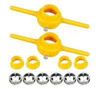 NONDK Set di 2 Matrici Filettature per Tubi in Plastica, Kit di Attrezzi Idraulici per PVC, Set Chiavi per Rubinetti e Matrici per Acqua