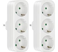 NONDK Spina multipla , adattatore per presa da 250 V/16 A, prese portatili, presa convertitore da 3680 W, spina UE, confezione da 2