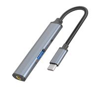 NONDK Stazione di accoppiamento USB C per computer portatile, Hub tipo C 3 in 1, con USB 2.0, PD 87 W, adattatore multiporta audio 3,5 mm per computer portatili e telefoni
