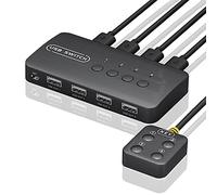 NONDK Switch KVM Switch USB Adattatore Controller Condiviso 4 Ingressi 4 Uscite per Computer Portatile Stampante Tastiera Mouse Monitor