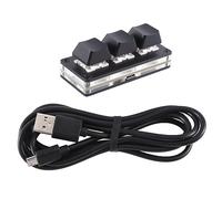 NONDK Tastiera da Gioco Multimedia OSU Chiave 3 Programmazione Personalizzata Macro Tastiera Copia Copia HID Tastiera Meccanica Riutilizzabile Facile da Usare (Nero)