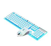 NONDK Tastiera meccanica con e mouse, tastiera silenziosa a LED, tastiera da gioco, impermeabile, per sport elettronici e uso in ufficio