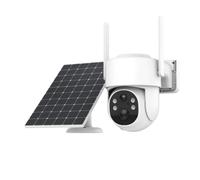 NONDK Telecamera solare WiFi da 4 MP PTZ Telecamera IP per la visione esterna con pannello solare ricarica batteria ICSee