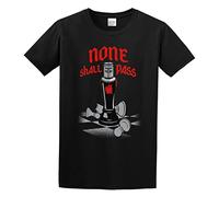 None Shall Pass Black Knight Mens T-Shirt Black Graphic Unisex Tee Shirt 3XL