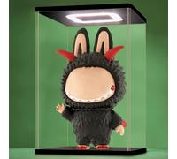 NONEMEY Espositore in acrilico con luce a LED, espositore in acrilico trasparente, antipolvere, organizer per action figure (36 x 31 x 65 cm)