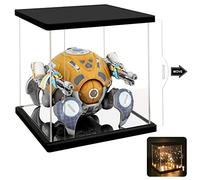 Nonemey Teca Plexiglass Vetrina in Acrilico con due tipi di luci per action figure Giocattoli ,Modello Antipolvere Vetrina Organizzatore Box,Teca Espositiva per Collezionismo (Nero,35x35x35cm)