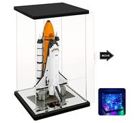 Nonemey Teca Plexiglass Vetrina in Acrilico con due tipi di luci per Collezionismo ,Teca Espositiva per action figure,Vetrina per Modello(Nero,20x20x30cm)