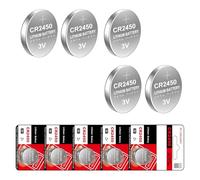 NONGYU 10/5Pcs CR2450 Batterie a Bottone Alta Potenza 3V per Elettronica Giocattolo e Telecomandi Orologi per Orologi Calcolatrici Giocattolo