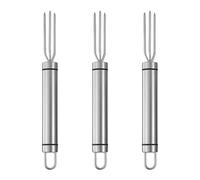 NONGYU 3 forchette in acciaio inox per mais e patate, sicure per alimenti e resistenti alla ruggine, ideali per riunioni di famiglia