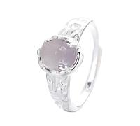 NONGYU Accessorio per gioielli regolabile ispirato alle piume, tonalità argento, per donne e uomini, idee regalo unisex alla moda, retrò, unisex, anelli aperti regolabili tono piumato, accessorio per