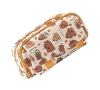 NONGYU Astuccio a forma di animale, grande capacità, per materiale scolastico, per organizzare pennarelli, forbici, gomme, bella scatola organizer, Kapibala