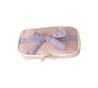 NONGYU Astuccio ad alta capacità con cerniera, organizer multiuso per matite da viaggio, borsa per cosmetici per studenti e donne, organizer per penne in morbido poliestere e cotone, B
