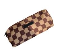 NONGYU Astuccio in velluto a coste, con ampio scomparto, multiuso, per penne e matite, borsa da viaggio per trucchi per studentesse, ragazze e donne