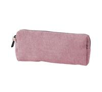 NONGYU Astuccio per matite di grande capacità, in velluto a coste, con cerniera, per cancelleria scuola, trucchi, cosmetici, portapenne astuccio, rosa, 20*4.5*7.5cm