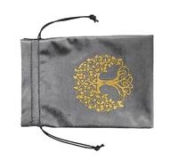 NONGYU Borsa da gioco con coulisse per carte di tarocchi borsa di flanella sacchetti per gioielli oracoli organizzatori di carte forniture per stregoneria, grigio, 13x18cm/5.12x7.09inch, ZTD08