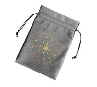 NONGYU Borsa da gioco con coulisse per carte di tarocchi borsa di flanella sacchetti per gioielli oracoli organizzatori di carte forniture per stregoneria, grigio, 13x18cm/5.12x7.09inch, ZTD11