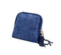 NONGYU Borsa da viaggio per gioielli elegante multi scomparto in ciniglia organizer per gioielli con nappe per donne e ragazze borsa in ciniglia