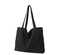 NONGYU Borsa shopper in tela Tote Bag Ragazza Donna Borsa Grande Capacità Versatile Spalla Nero Marrone Verde Donne Spalla