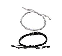NONGYU Coppia di braccialetti romantici con nodo di bambù che simboleggia l'amore eterno, ideali per anniversari e compleanni, tessuto a mano