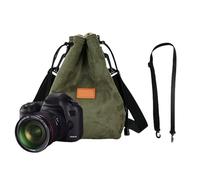 NONGYU Custodia protettiva per obiettivo della fotocamera per custodia con coulisse, custodia protettiva per attrezzature fotografiche professionali, Verde, S
