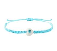 NONGYU Elegante braccialetto intrecciato con simbolo dell'occhio spirituale, versatile, gioielli per abiti quotidiani con perline, Misura unica, come descritto