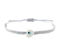 NONGYU Elegante braccialetto intrecciato con simbolo dell'occhio spirituale, versatile, gioielli per abiti quotidiani con perline, Misura unica, come descritto