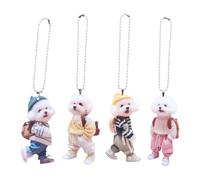 NONGYU Elegante ciondolo a forma di cucciolo di cucciolo, versatile e robusto, in acrilico, accessorio alla moda per l'uso quotidiano e da viaggio, accessorio per cani