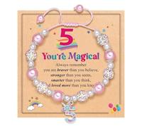NONGYU Grazioso gioiello regolabile a tema personalizzato con strass arcobaleno abbellimento regali di compleanno per ragazze