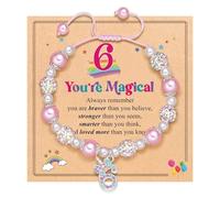 NONGYU Grazioso gioiello regolabile a tema personalizzato con strass arcobaleno abbellimento regali di compleanno per ragazze