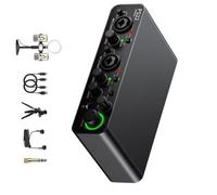 NONGYU Interfacce audio USB portatili 24bit/192kHz per trasmissione di canto dal vivo e alta fedeltà spine audio e giocare scheda audio portatile