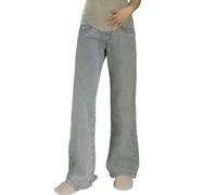 NONGYU Jeans premaman alla moda Comfort Maternità Indossare Gamba Dritta per la Moda Sveglio Madre in Impostazione Sociale Jeans Gravidanza, Azzurro, L